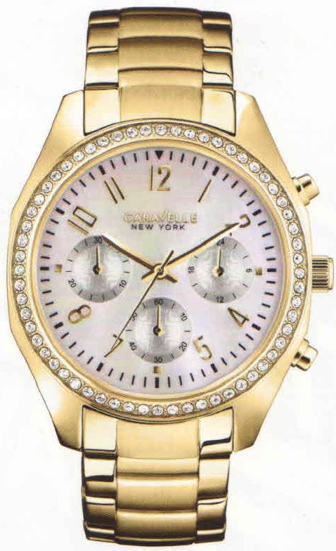 Approximate case diameter/width 36mm. 44L114 From the Bulova Caravelle Ladies Crystal Collection.
