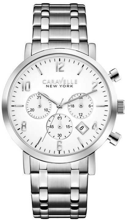 43B138 From the Bulova Caravelle Men s Bracelet Collection. Chronograph. Fold-over buckle.