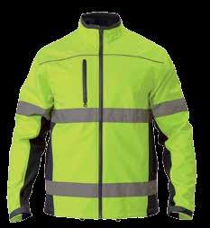 Coated Polyester 300D 100% Polyester Lining with Polyester Wadding 160gsm Orange/ Navy (TT05), Yellow/ Navy (TT04) HI VIS DRILL JACKET 2 Tone w/ Padded Lining BK6710 3M
