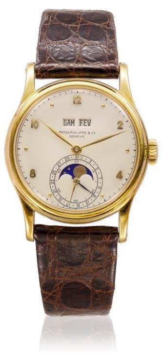 AUCTION HIGHLIGHTS Vintage wristwatches PATEK PHILIPPE, REF 1526 WRISTWATCH WITH FIVE HOROLOGICAL COMPLICATIONS, 18K YELLOW GOLD By Patek Philippe, Geneva, circa 1944 (Ø 34 mm.
