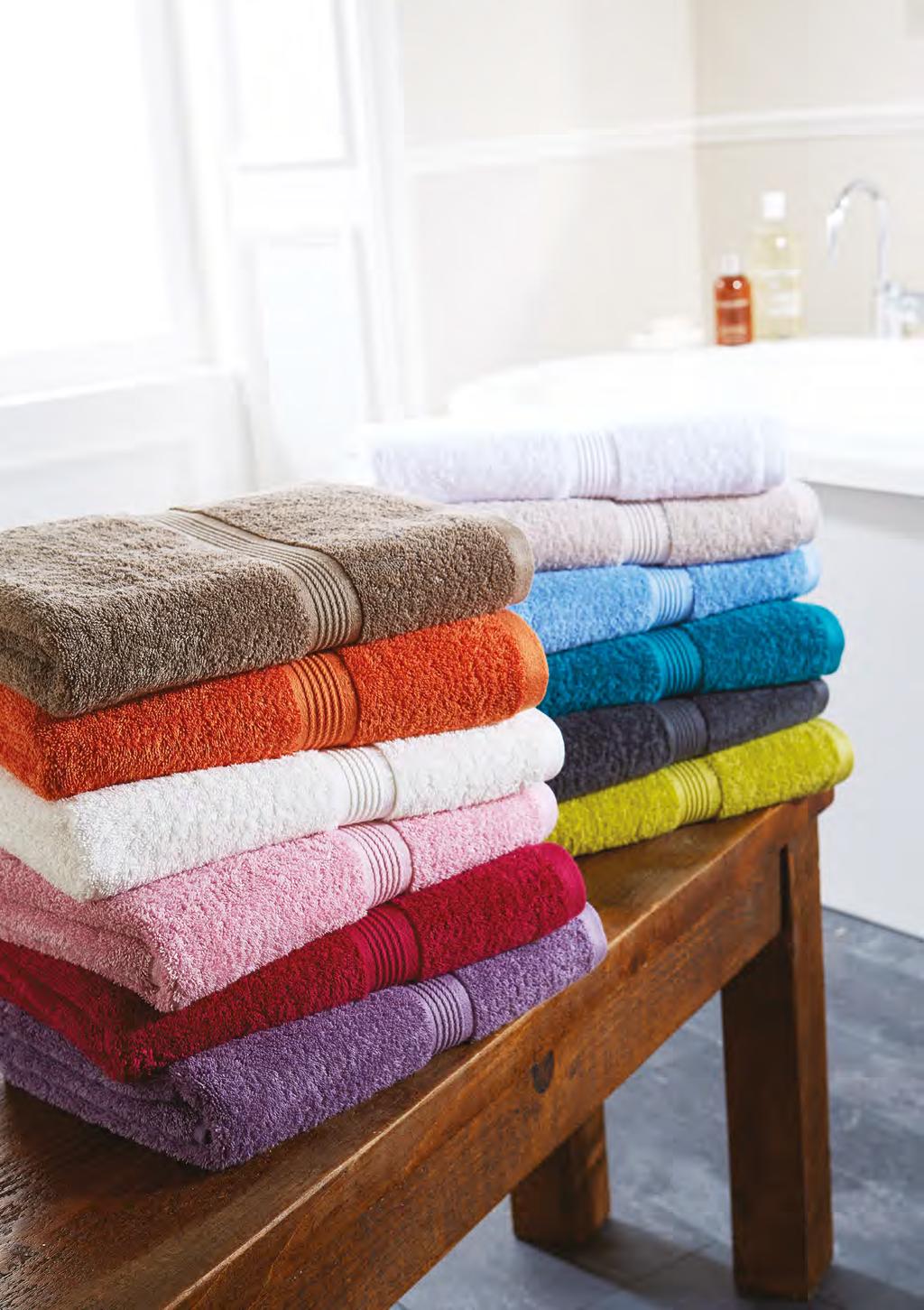 Verona Plain Dye Towel Available in White, Deep Pink, Foxglove, Hessian, Latte, Lime,
