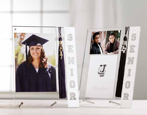 TASSEL KEEPSAKE FRAME Display your senior announcement or senior photo paired with your tassel in this magnetized 8-1/2" x