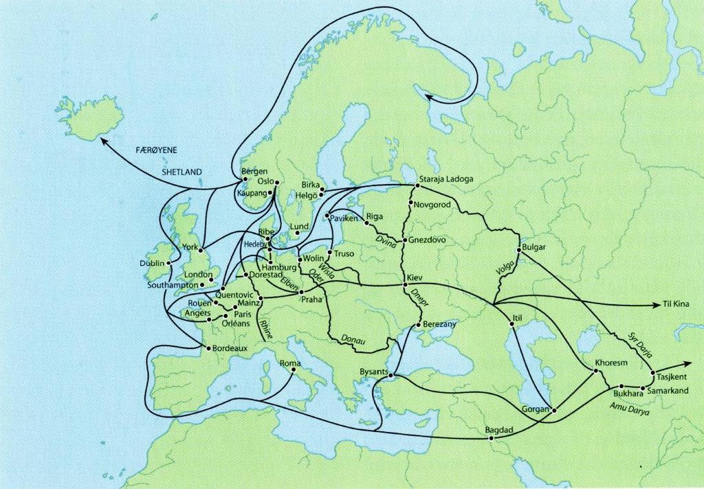 Tracing Paths Tracing Paths Figure 23: Map of Norse trading routes during the Viking Age (illustration from Sigurðsson 2008:39).