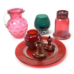 438 Collection of Cranberry, Ruby, Green Glass.