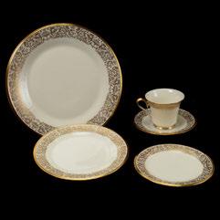 Large Collection with Plates, Bowls, Platter, Cups and Saucers, Open and Lidded Serving Dishes.