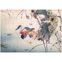 253 Li Hengshi (19th Century): Figures in Landscape Hanging scroll, ink and color on silk, dated, inscribed, signed with two seal. {36 x 20 1/2 inches (91.4 x 52.