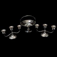 {Dimensions: Largest Bowl 4 7/8 x 8 1/2 inches; Compote 5 x 7 inches. Total silver weight 74.283 troy oz.} 405 BUY IT NOW $922.50 406 Lot of Allen Adler Sterling Flatware.