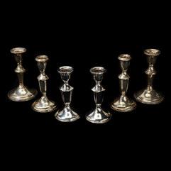 {Dimensions: Largest Shakers 4 1/2 x 1 7/8 inches, Dishes 1 x 3 3/4 x 2 1/2 inches. Total weighable silver 7.906 troy oz.} 409 BUY IT NOW $246.