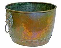 5cm high 500-800 (+ 24% BP*) Lot 480 Large 19th Century copper cauldron/log bin having an iron swing handle, 62cm diameter 100-150 (+ 24% BP*)