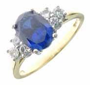 9g gross, in a Selfridge London case 1800-2200 (+ 24% BP*) Lot 606 Lot 606 Sapphire and diamond 18ct gold ring,