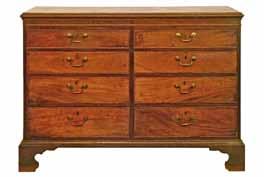 chest of six short drawers, standing on bracket feet, 127cm wide 400-600 (+ 24% BP*) Lot 41 18th Century oak two flap oval gateleg dining table having later carved decoration and standing on baluster