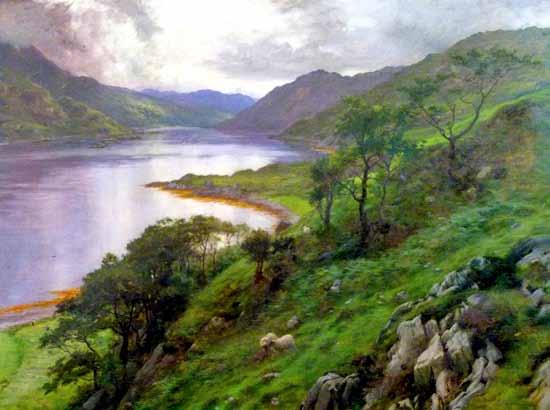 Oil Paintings, Watercolours & Prints Lots 129-219 Lot 129 Lot 129 Joseph Farquharson (1846-1935) - Oil on canvas - A highland landscape with