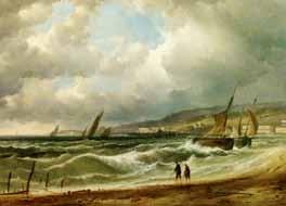 (1815-1885) - Oil on canvas - Fowey From The East, signed, 66cm x 90.