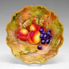 number 278 and date code for 1959, 13cm high, together with a Royal worcester fruit painted cabinet cup and saucer by william Ricketts, decorated with apples, cherries and grapes, signed, the cup