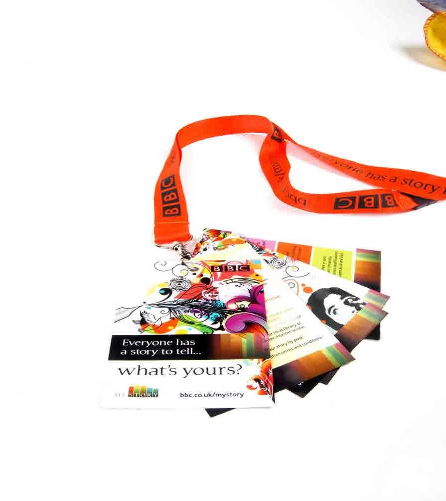 3 LANYARD ACCESSORIES - GLOSS PAPER INSERTS 250gsm gloss paper Can be laminated To be used