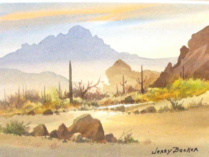 She got a late start expressing her art in the way she had always wanted. With a permanent move to Tucson in 1974 and an empty nest she began to paint in ernest.
