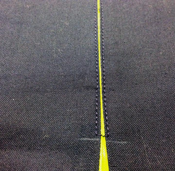 Repeat with the other half strip and two long strips to make two strips each approximately 100" long.