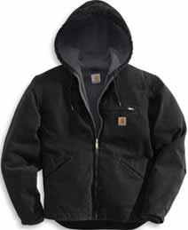BLK MOS FRB GVL J284-BLK/Black J284-MOS/Moss J284-FRB/Frontier Brown J284-GVL/Gravel Sandstone Jean Jacket J233 12-ounce, 100% cotton sandstone duck Sherpa lining in body, quilted-nylon lining in