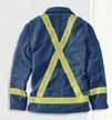 FLAME-RESISTANT Flame-Resistant Duck Traditional Coat with Reflective Striping / Quilt-Lined 100161 HEAVYWEIGHT 13-ounce, 100% cotton FR duck 11.