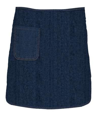37208 / APRON Half Denim Apron Half apron with waist tie Front patch pocket 100% Cotton Denim One Size 13oz Colours (1)