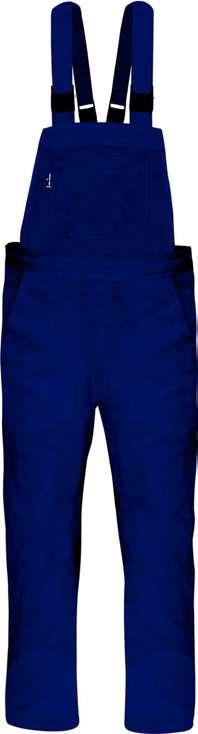 Essential Workwear 01109 Men s Bib and Brace SANS 1387 Bib pocket 2 side pockets 1 back pockets Optional zip or butterfly Hammerloop optional J54-100% Cotton 72-172 220gsm Colours (13) Royal Blue,