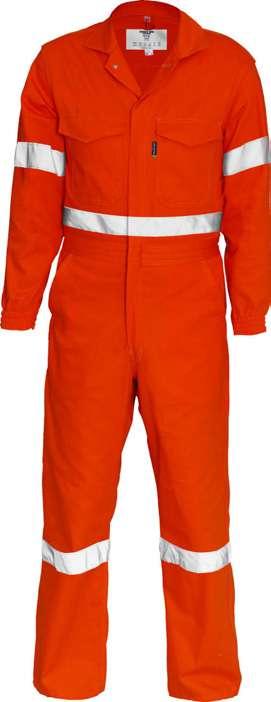 04102 Engineer s Suit Long sleeve with elasticated cuffs Two breast pockets with flaps and stud closure Two side entry pockets with vents Hip and rule pockets Double slider zip fly High Visibility