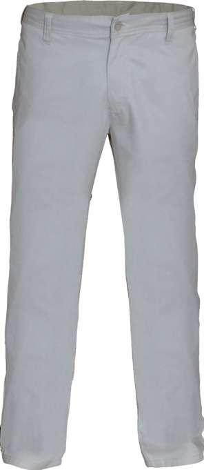Utility Casual 15200 Men s Flat Front Chino SANS 1387 Flat front chino with side entry pocket 1 double welt pocket and a single flap pocket on back Zip Fly Beltloops 100% Cotton