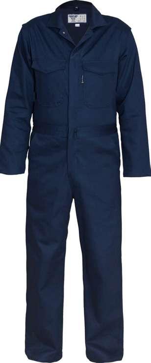 Specialised 02100 Artisan Suit Flame Retardant SANS 1387 EN 531 EN 532 EN 533 Long sleeve with hemmed cuffs Two breast pockets with flaps and stud closure Two side entry pockets with vents Hip and