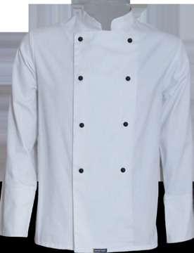 220gsm Colours White jacket, chefs check pant or black pant 95 Sweet-Orr is a Level 2