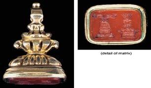 descent O 85 Lord St Vincent's desk seal Provenance: Lord St Vincent to his secretary, Benjamin Tucker, and thence by