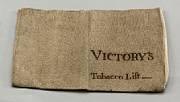 O 97 The sailcloth pouch for H.M.S. Victory tobacco list, English 1804-1805 The Purser, William Burke was present at the death of Nelson.