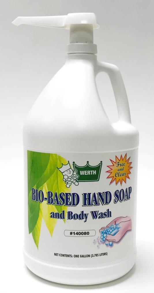 HAND SOAP BIO-BASED HAND SOAP NSN: 8520-01-665-1173, BX (4 gallons) Bio-Based Hand & Body Soap Mild and gentle to the skin Free & Clear