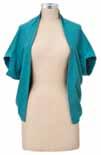 1255 Cross Over Shrug This multipurpose piece can be worn buttoned, unbuttoned or