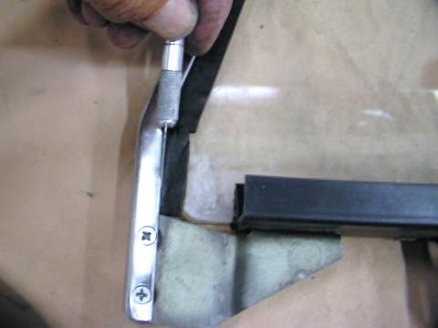 Using a sharp pointed blade,