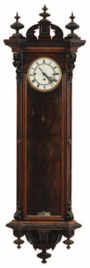864 863 863 Winterhalter & Hoffmeier, an oak cased mantel clock with pedestal the eight-day duration movement with ting-tang quarter-strike on two gongs, the backplate stamped W&H, Sch.