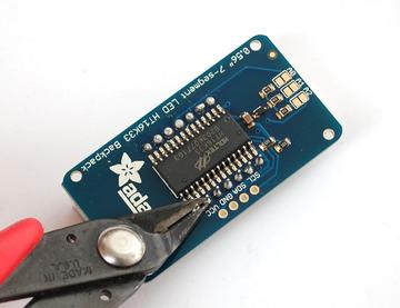 Clip the long pins. Now you're ready to wire it up to a microcontroller. We'll assume you want to use a 4pin header.