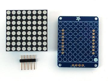 1.2" 8x8 Matrix This version of the LED backpack is designed for the 1.2" 8x8 matrices. They measure only 1.2"x1.2" so its a shame to use a massive array of chips to control it.