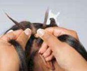 Place the folded extension on top of the natural hair, on the outside and center portions of the braid.