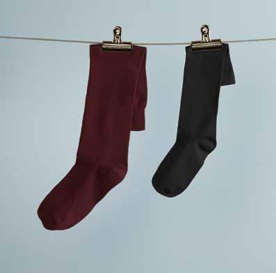ocks 75% cotton, 23% nylon, 2% pandex Colors: Black, Green, Navy, White, Wine izes: -XL 0127 0092 0125 Made from A+ Wear-ested yarns in a wide variety of school colors, our quality socks will stand