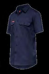 VENTILATED SHORT SLEEVE SHIRT SIZE S 5XL COLOUR Khaki (KHA), Navy (NAV) 145gsm, 100% cotton twill Cotton is naturally breathable and durable 100%