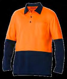 Y11376 FOUNDATIONS HI-VISIBILITY TWO TONE SHORT SLEEVE COTTON POLO SIZE XS 5XL COLOUR Orange/Navy (ONA), Yellow/Navy (YNA) 190gsm, 100% cotton single jersey Regular fit through body Chest pocket with