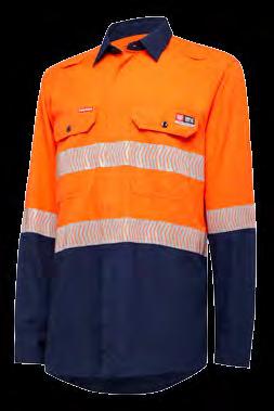 loops on front yoke seams Twin chest pockets with flap and FR button closure. Pen pocket on wearer s LHS PPE 1 category 7.