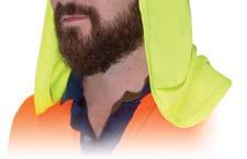adjustable head covering that attaches to your hard hat or cap Can be worn with