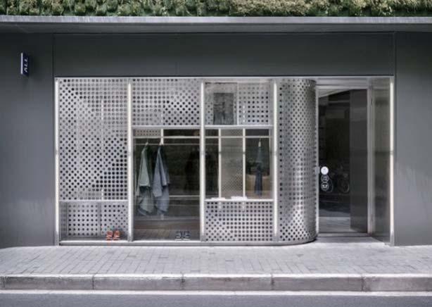 The architect Linehouse created a curved steel installation which operates as a