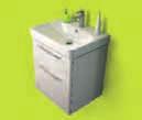Bathroom seat 3D e100 Square 320 & 500mm corner washbasins, 1 tap hole. Available with full pedestal only.