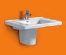 Toilet with cistern Toilets Toilets - standard, premium and raised height with square cistern Wall hung toilet Washbasins 360mm handrinse washbasin with 1 or 2 tap hole. Available with semi pedestal.