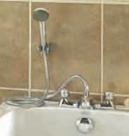 The Aquations low flow bath/shower mixer delivers 6 litres a minute on the shower function, while unrestricted flow on