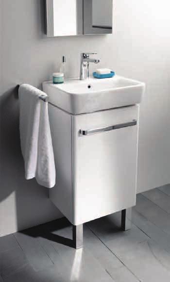 550mm washbasin with white vanity unit and feet 650mm washbasin