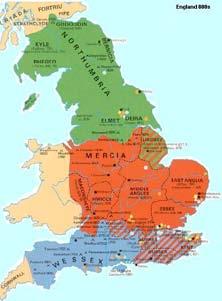 EIGHTH CETURY: what is happening. Offa becomes king of Mercia. Mercia grows even bigger. He builds a dyke to defend the border of Mercia with Wales. He produces a lot of silver pennies.