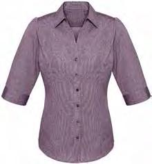 FEATURES Narrow collar, twin back pleats and adjustable cuff // Curved hem - can be worn in or out LADIES FEATURES